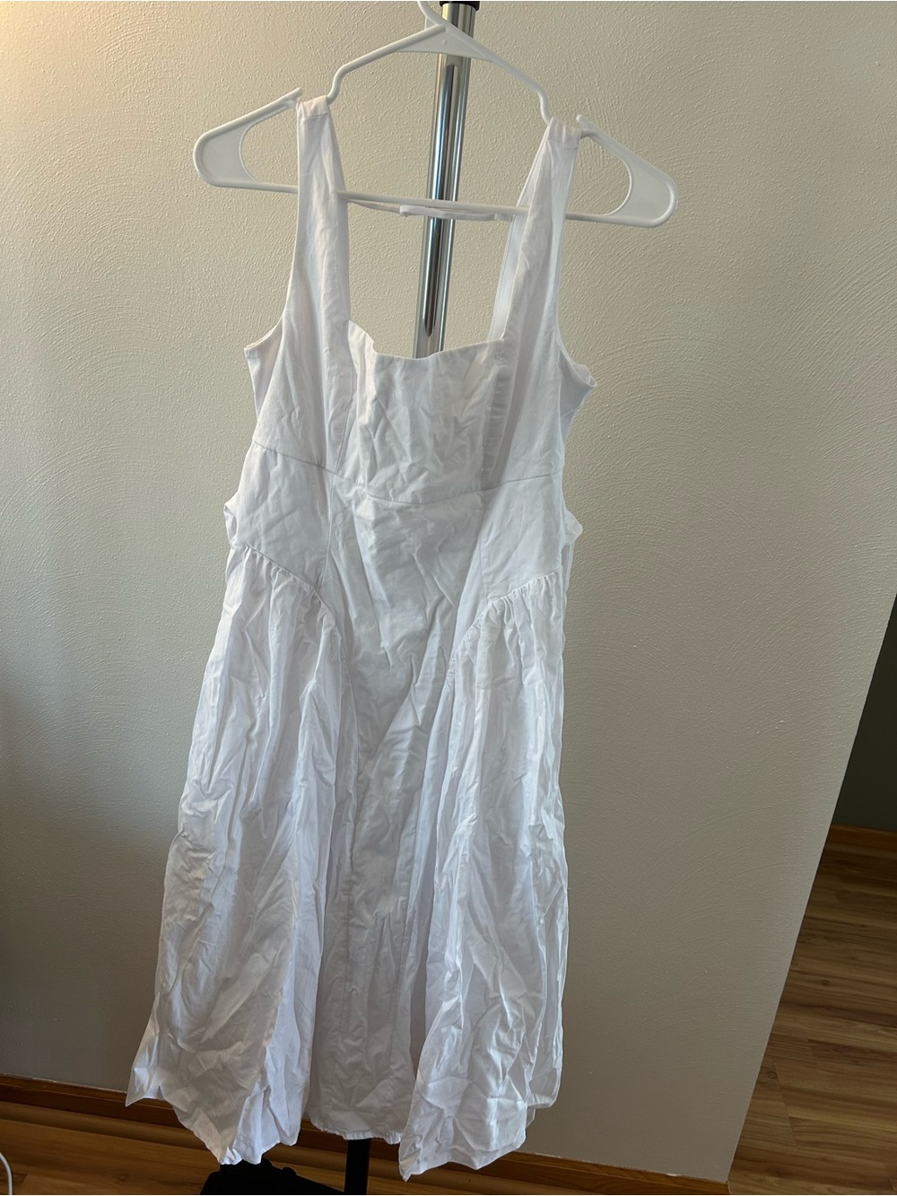 Francesca's White Ruffle-Trim Dress
